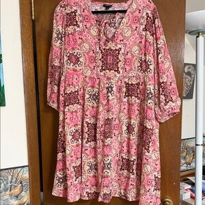 Torrid Pink Floral Dress